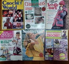 Vtg Lot 6 Needlework Crafts MAGAZINES Knit Crochet Quilting McCalls