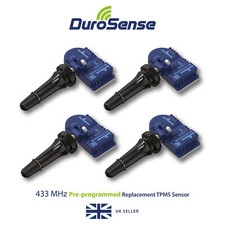 Pack of 4 DuroSense TPMS Rubber Valve Sensor PRE-CODED for For VW DS071RVOL-4