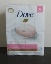 Dove Beauty Bars With Deep Moisture, Pink, 4 oz each bar, 8 ea
