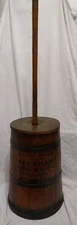 Antique 1800s Primitive Oak Wood # 2, 7 Gallon Standard Churn Co Wapakoneto, Oh.