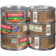 Genova Tonno Solid Yellowfin Tuna in Olive Oil 7 oz 6-PACK