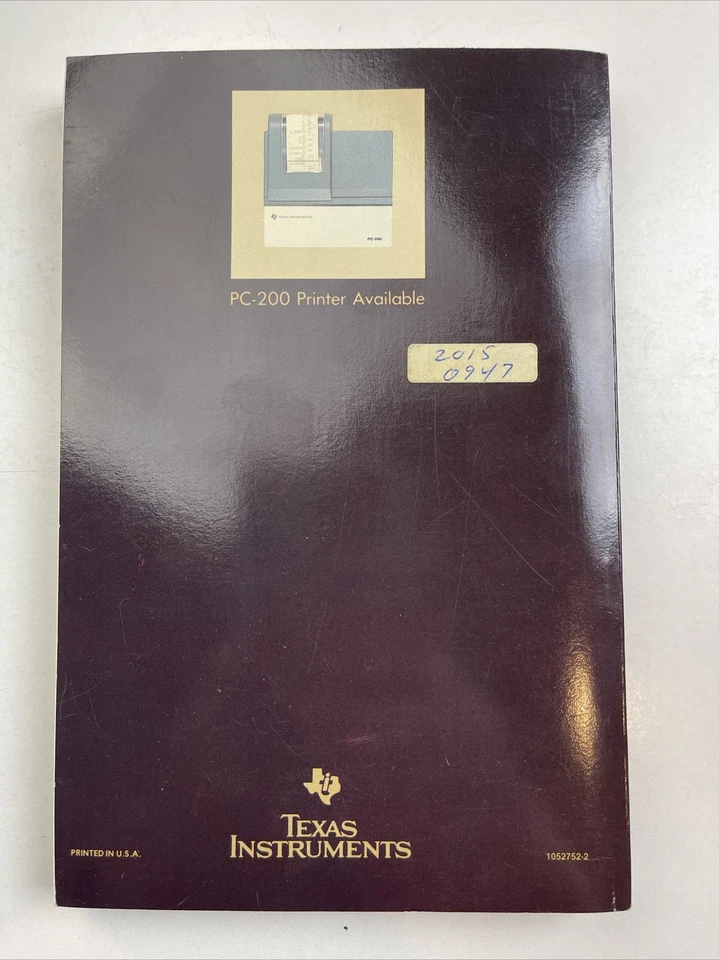 Texas Instruments Professional Business Analysts Guide BA-55 Manual - Image 2 of 4