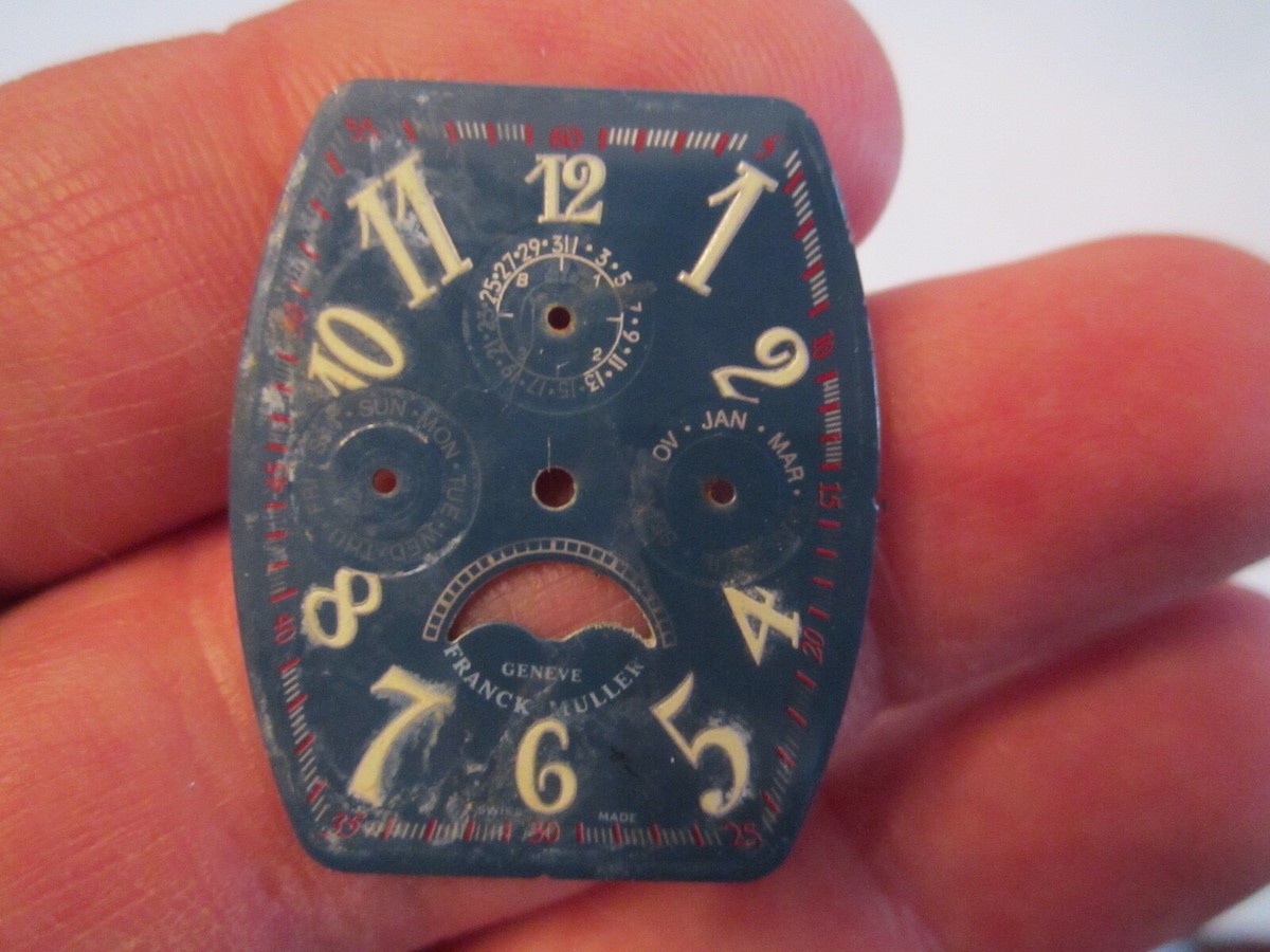 VINTAGE FRANCK MULLER TANK WATCH FACE - BLUE - BBA20 | eBay