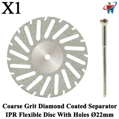 1X Coarse Double-Sided Diamond Coated Grit Disc For IPR Ø22mm Thickness 0.29mm