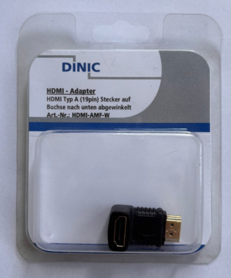 DINIC HDMI-Adapter Typ A (19pin) Stecker a.Buchse ArtNr. HDMI-AMF-W 090391/6