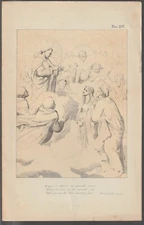 old 7,6 x 11,8 print DANTE divine comedy Paradiso chant XIII v 31 San Tommaso