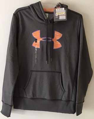 Under Armour Gray & Orange Coldgear Pullover Hoodie Women's Under Armour Gray & Orange Coldgear Pullover Hoodie Women's