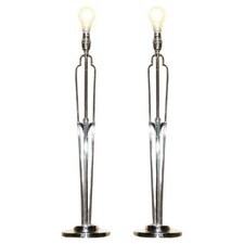 PAIR OF FULLY RESTORED ELSIE ROBERTS OSWALD PARTRIDGE MILNE TABLE LAMPS