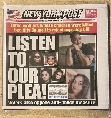 NEW YORK POST - 1/30/24 - NYC MOMS WANT COPS  HELP - LISTEN TO OUR PLEA!