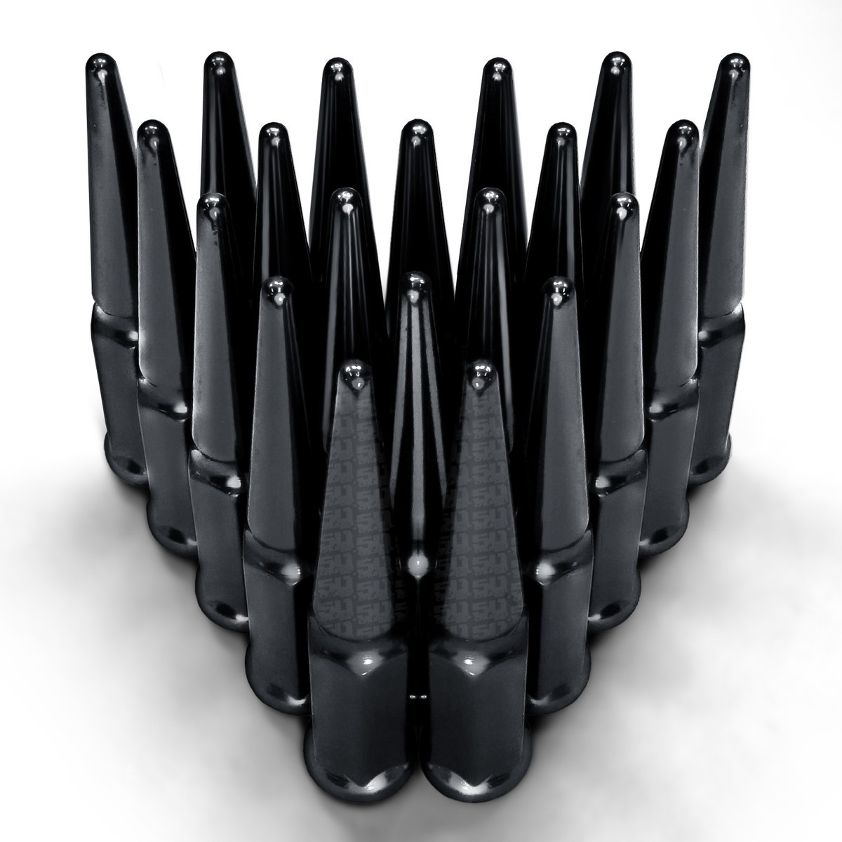 20pcs 12x1.25mm Extra Long Spike Lug Nut Black for 1984-1996