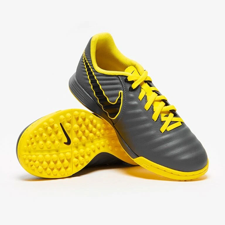 Nike Tiempo LegendX 7 Academy TF Soccer Cleats 5Y Calfskin Leather Gray NEW |