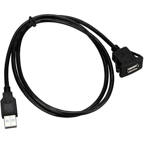1 m USB 2.0 A Male to USB A Female Car Dashboard Flush Mount Extension Cable - Picture 2 of 11