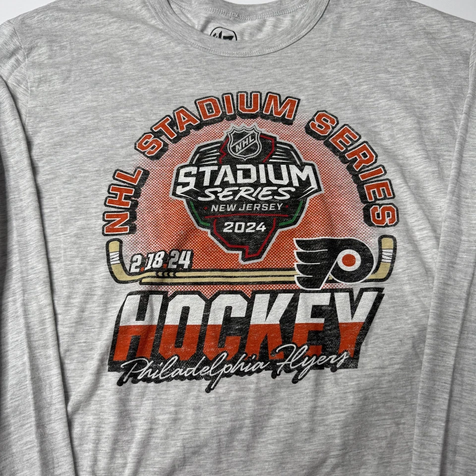 Philadelphia Flyers Shirt Mens 2XL NHL Hockey Stadium Series 2024 Long Sleeve - Image 2 of 4