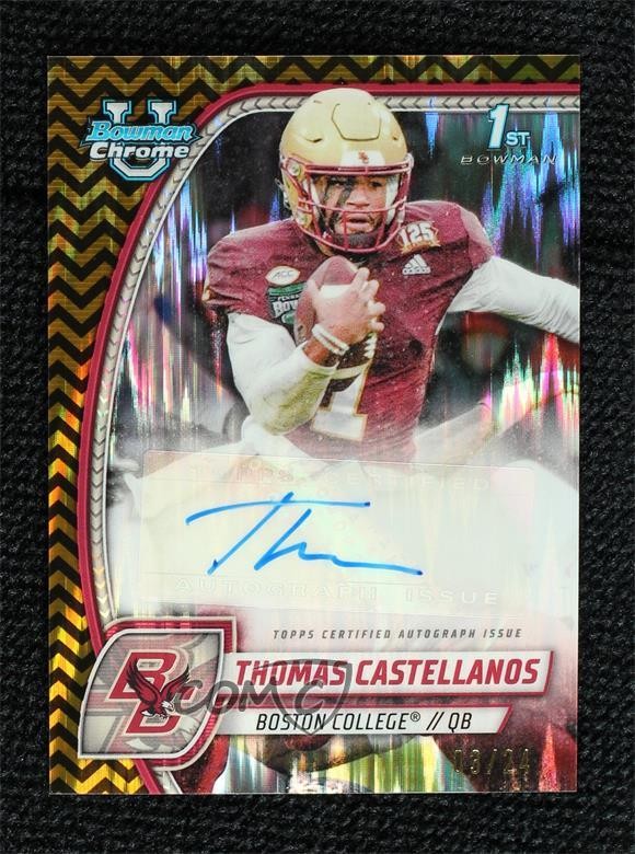 2024 Bowman U Chrome Black & Gold Stealth Refractor /24 Thomas Castellanos Auto