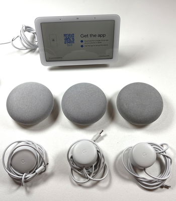Google Nest 2nd Gen Bundle- GUIK2 Smart Display & 3 H2C Nest Mini