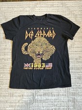 Def Leppard Pyromania 1983 United States Tour Unisex T-Shirt Size Medium