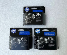 Lot of 3 HP 61XL Black Ink Cartridges Genuine EXP 1/28
