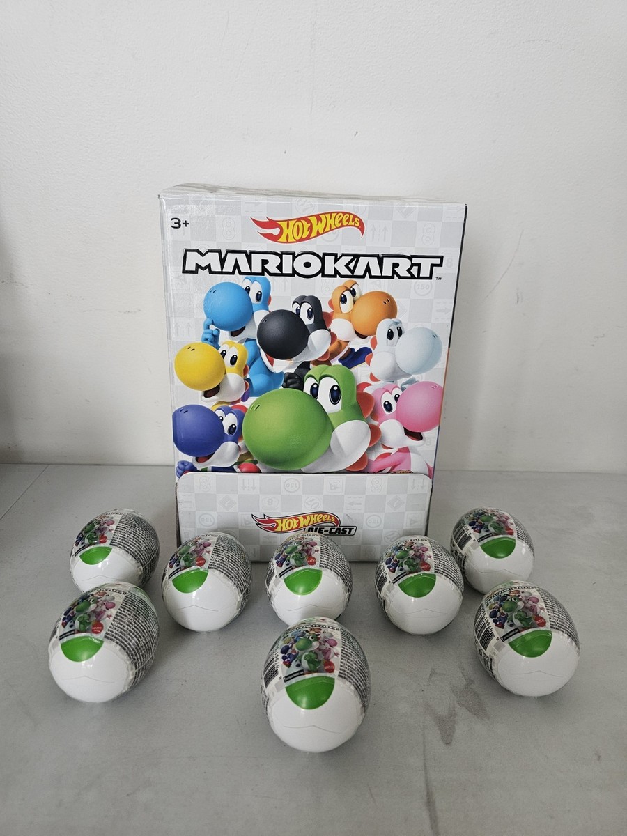 Hot Wheels Mario Kart Sealed Yoshi Egg Complete Set with Display