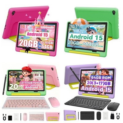 10.1'' Android 15 Tablet 20GB+64GB ROM 5G Wifi Octa-Core Parent Control Widevine
