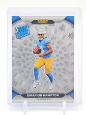 OMARION HAMPTON 2025 PANINI INSTANT RATED ROOKIE HOLOFLEX  /99 CHARGERS A Q5384