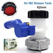 62mm DN40 Klappenhahn Auslaufhahn Ventil Adapter F&uuml;r IBC Container Wassertank
