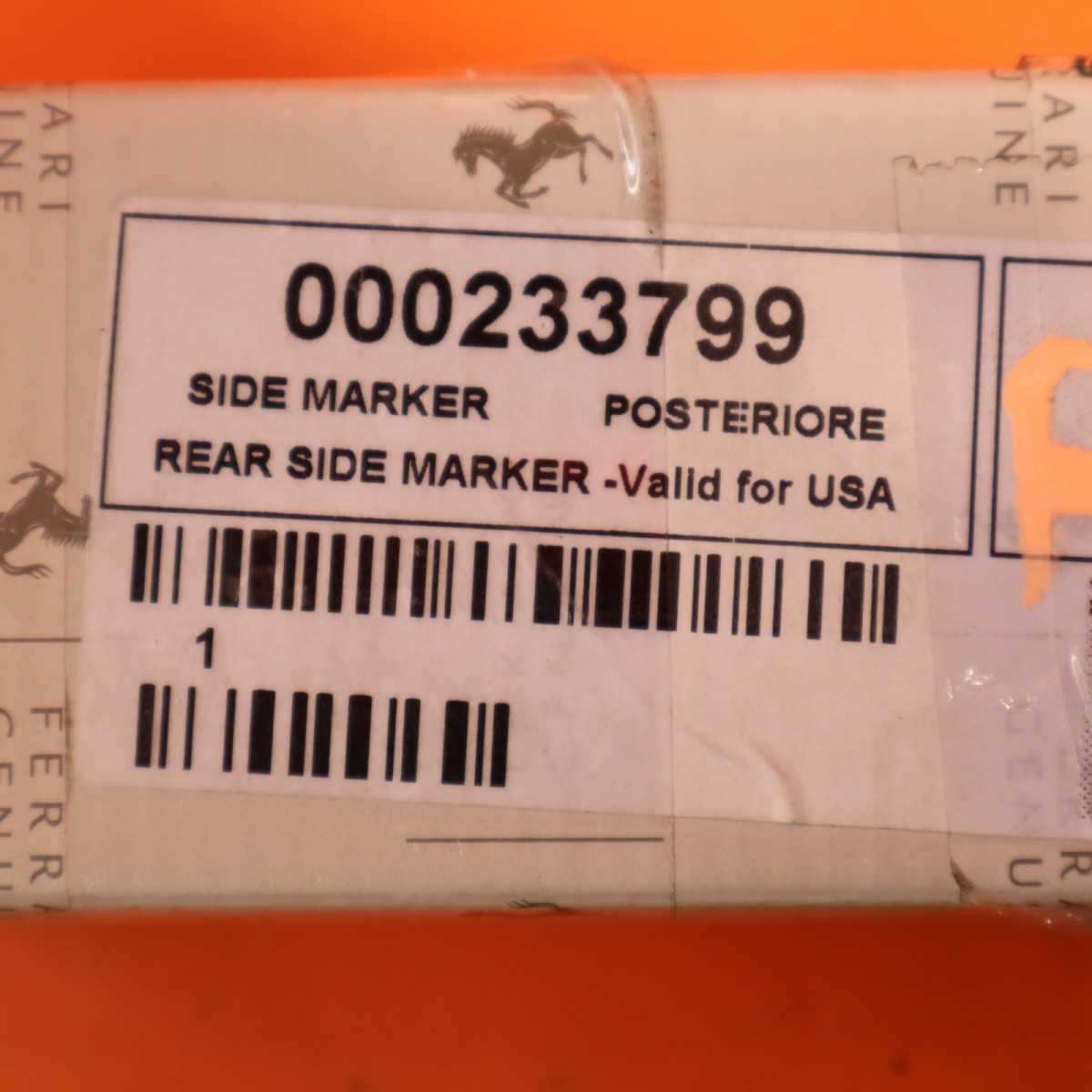 Ferrari 458 2010-2015 REAR Side marker light P/N 233799