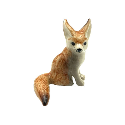 Fennec Fuchs Welpe Minifiguren Mini Figur handbemalt Porzellan Ornament
