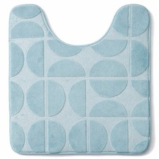 Memory Foam U-Shape Toilet Contour Mat Non-Slip Bath Rug 18x20 in