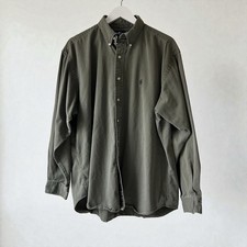 Ralph Lauren Men's Button Down Shirt Size XL Green Cotton Long Sleeve Casual