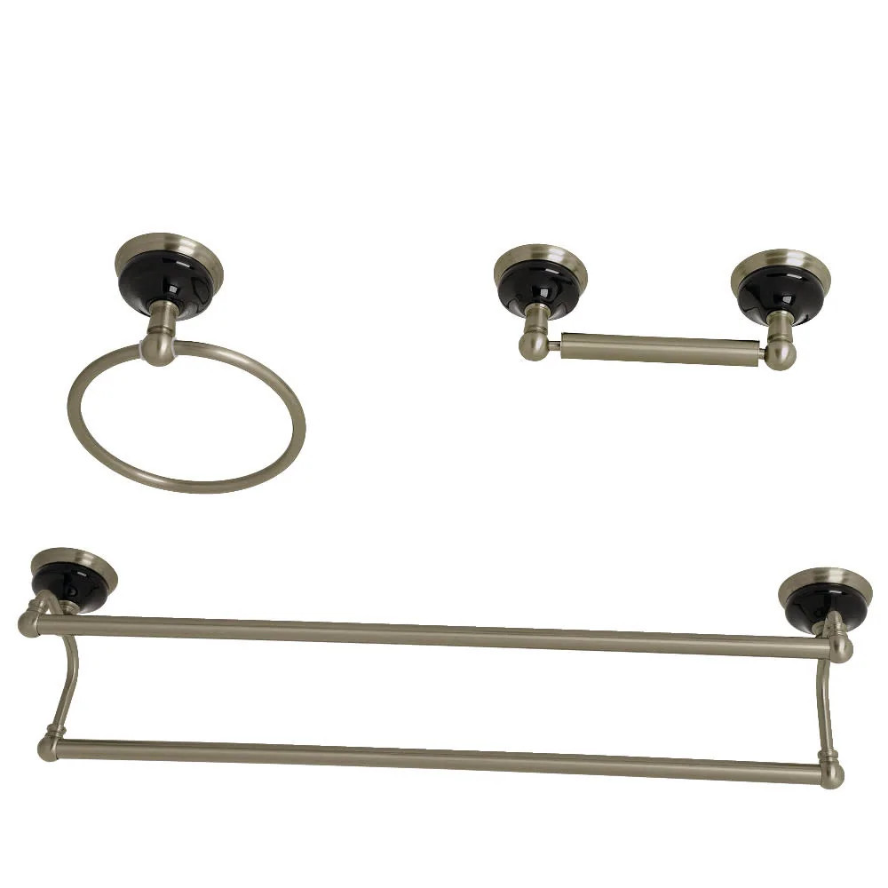 Kingston Brass Water Onyx 3 Piece Bathroom Package with 24" 