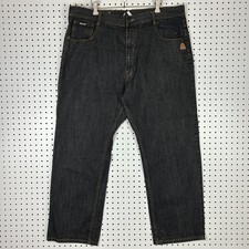Akademiks Gothic Y2K Baggy Jeans 40x30 Streetwear Skate Wide Leg Denim 90s Punk