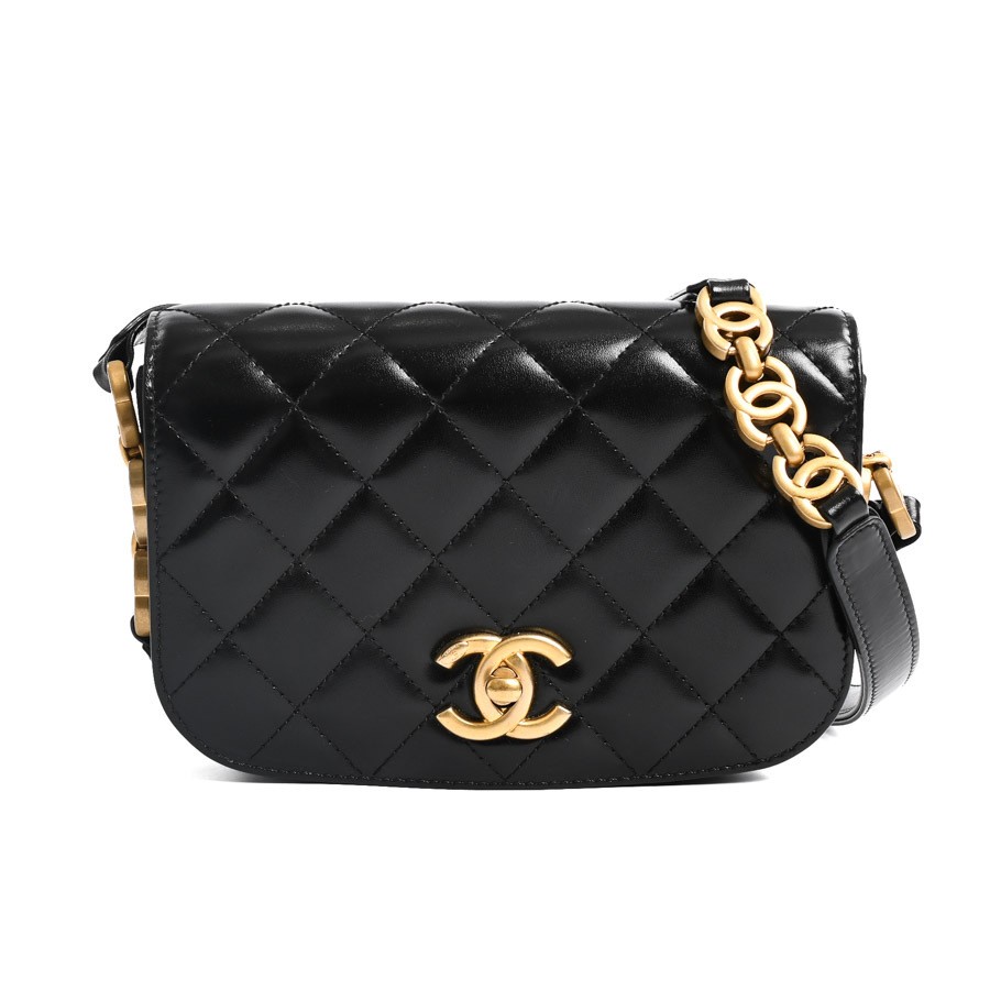 Chanel AS3396 87389 Black Quilted Leather Shoulder Bag