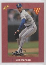 1991 Classic Update Red Travel Edition Erik Hanson #T22 0a3