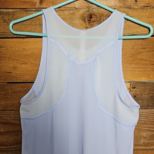 Lululemon Damengröße 4 puderblau geformtes Tanktop Rückenschlitz Fitnessstudio Laufen - Bild 5 von 7