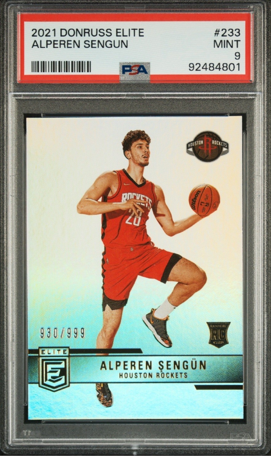 2021-22 Donruss Elite - Rookies Alperen Sengun #930/999 (RC) PSA 9 - HOU Rockets