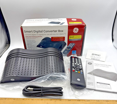 GE General Electric DTV Smart Digital To Analog TV Converter Box Model 23333 