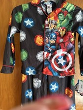 Marvel Avengers Boys Pajama Set Size 8 NWT Fleece Captain America Hulk Iron Man