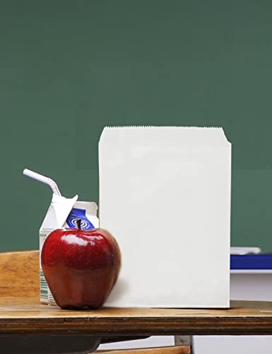 100 Pack Paper Treat Bags 5X7 Inch Flat Kraft Paper Cookie Candy Buffet Bag - Picture 7 of 8