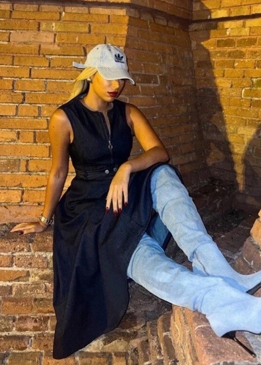 ZARA WOMAN ZW COLLECTION ASYMMETRIC DENIM DRESS BLUE XS, S, L 9632/256 NWT thumbnail 4