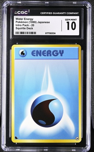 CGC 10 1999 POKEMON WATER ENERGY 20 INTRO PACK SQUIRTLE DECK JAPANESE