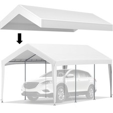 VEVOR Carport Replacement Canopy Cover, 10x20 ft, Ripstop Triple-Layer PE Fabric