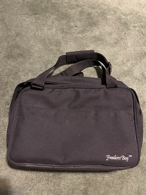 QVC Freedom Bag Toiletries Bag Travel Organizer Black With Shoulder Strap VTG
