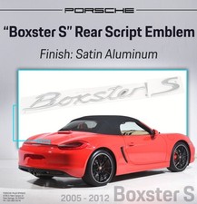 Genuine Porsche Boxster S Emblem In Satin Aluminum 987 2005-2012 Insigna Logo