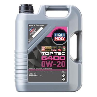 Motoröl LIQUI MOLY 21585 Top Tec 6400 0W-20 Engine Motor Oil 5 Liter