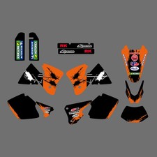 Motorcycle Graphics Backgrounds Decals Kit For KTM EXC 125 150 200-500 2001-2002