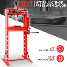 30 Ton Steel Hydraulic Press H-frame Garage Air Shop Press W Press Plates Red 30 Ton Steel Hydraulic Press H-frame Garage Air Shop Press W Press Plates Red