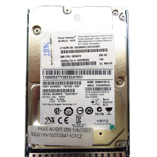 IBM 00E9972 300GB 15K RPM 2.5" SAS 6Gbps 4K HDD Hard Drive - Afbeelding 3 van 4