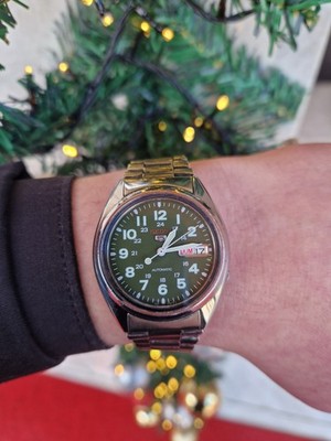 Seiko 5 Automatic 7S26-0480 Green Dial Military Style Field Watch