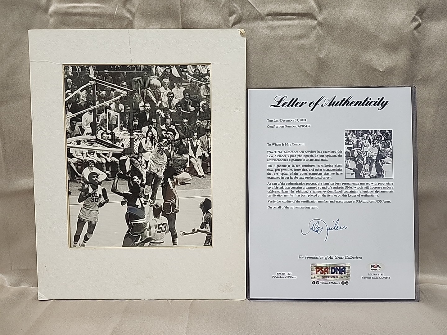 Lew Alcindor UCLA Autograph Signed 8x10 Photo PSA DNA LOA Kareem Abdul Jabbar