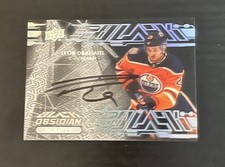 2019-20 SPx UD Black Obsidian Script Leon Draisaitl #OS-LD *On Card Auto*